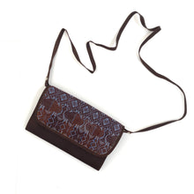 Load image into Gallery viewer, Mayan Artisan Leather Clutch Purse with Huipil Fabric Body No. 9