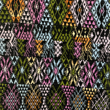 Load image into Gallery viewer, Cross Body Genuine Leather Hand Crafted Mayan Artisan Bag Brown Mayan huipil fabric body No. 21