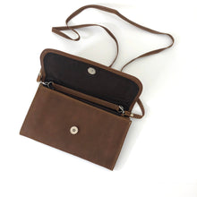 Load image into Gallery viewer, Mayan Artisan Leather Clutch Purse with Huipil Fabric Body No. 5