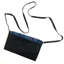 Load image into Gallery viewer, Mayan Artisan Leather Clutch Purse with Huipil Fabric Body No. 12