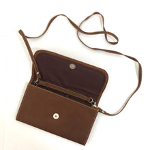 Load image into Gallery viewer, Mayan Artisan Leather Clutch Purse with Huipil Fabric Body No. 11