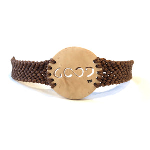 Good Always Coconut Shell Bracelet Brown Band Circle