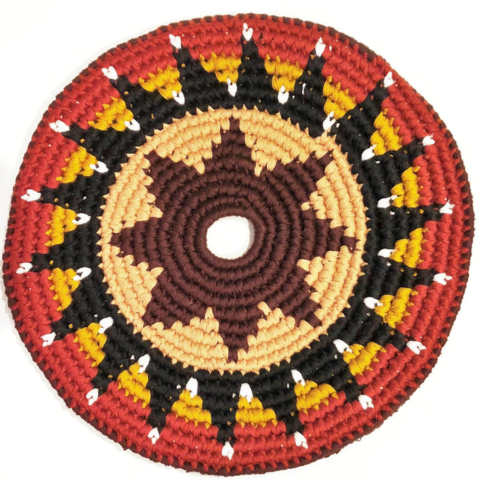Mayan Frisbee Brown Star Pattern (Large 9 Inch)
