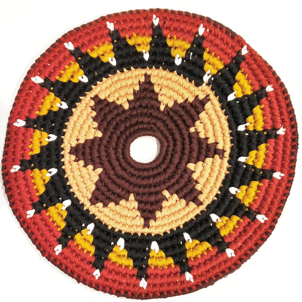 Mayan Frisbee Brown Star Pattern (Large 9 Inch)
