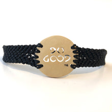 Load image into Gallery viewer, Do Good Always Coconut Shell Bracelet Black Band Circle
