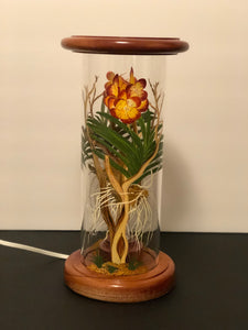 Orchid De La Selva, Variegated Hand-Painted Mayan 360 Lantern