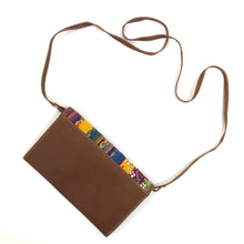 Load image into Gallery viewer, Mayan Artisan Leather Clutch Purse with Huipil Fabric Body No. 11