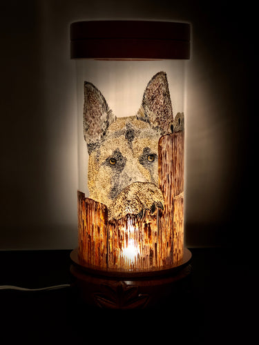 Canine Tímido Hand-Painted Mayan 360 Lantern