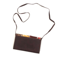 Load image into Gallery viewer, Mayan Artisan Leather Clutch Purse with Huipil Fabric Body No. 6