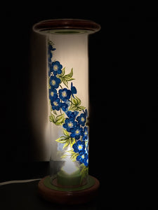Floración De Periwinkle Hand-Painted Mayan 360 Lantern