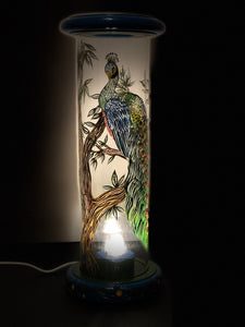 Plumaje Del Peacock Hand-Painted Mayan 360 Lantern