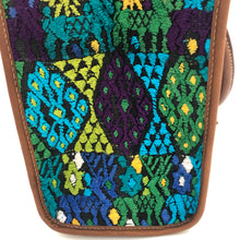 Load image into Gallery viewer, Genuine Full Grain Leather Handbag with Mayan Huipil Fabric Body No. 17