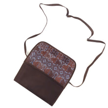 Load image into Gallery viewer, Mayan Artisan Leather Clutch Purse with Huipil Fabric Body No. 9