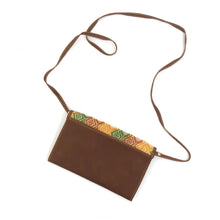 Load image into Gallery viewer, Mayan Artisan Leather Clutch Purse with Huipil Fabric Body No. 10