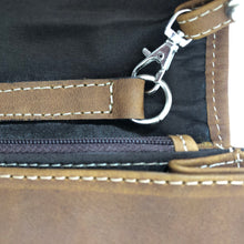 Load image into Gallery viewer, Mayan Artisan Leather Clutch Purse with Huipil Fabric Body No. 7